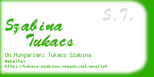 szabina tukacs business card